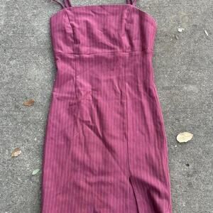 Forever 21 pink pinstripe mini